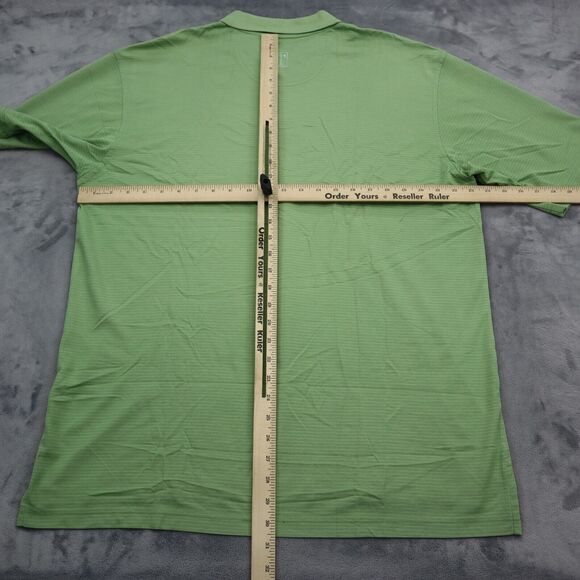 Tehama Shirt Mens L Green Polo Hangem dry Moisture Management Golf Cotton Blend - Picture 2 of 16